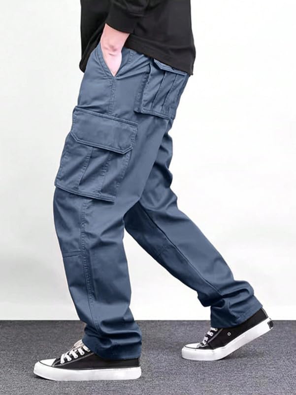 Image of DEELMO Men's Stylish Multi-Pocket Cargo Pants || Casual Fit Pants Trousers || Stylish Trousers for Men || Men's Cargo (MD501 01 08)