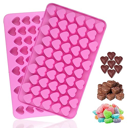 KIPTVO Silicone Ice Cube Tray, Heart Ice Cube Tray, Ice Cube Moulds, Ice Cube Trays, Mini Ice Cube Trays, Easy Release Silicone, for Drinks, Whiskey, Cocktails