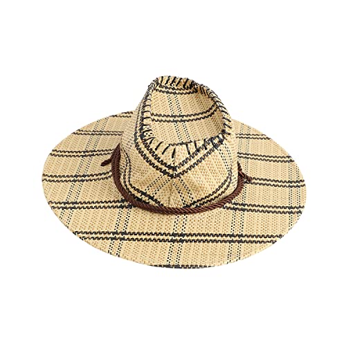 French Accent Men Multicolour Textured Cowboy Hat for Outdoor Eve...
