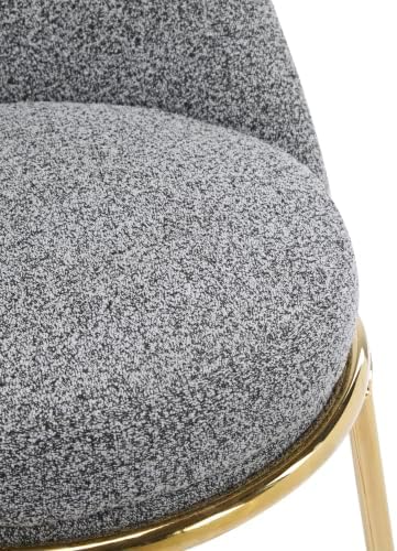 Miniatura 7 de Juego de 2 taburetes de bar tapizados de metal para encimera de cocina, sillas de comedor con marco dorado, sillas de escritorio y juegos de mesa y