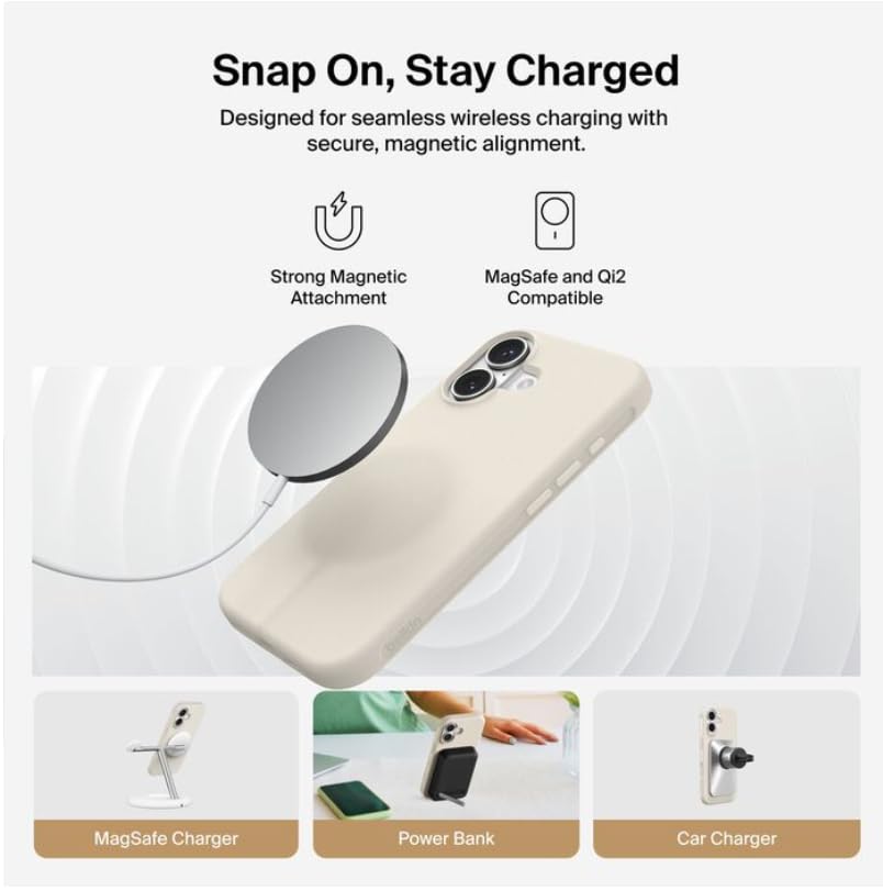 Image of Belkin iPhone 17 Case MagSafe, Dual Layer, Drop Protection, Sand