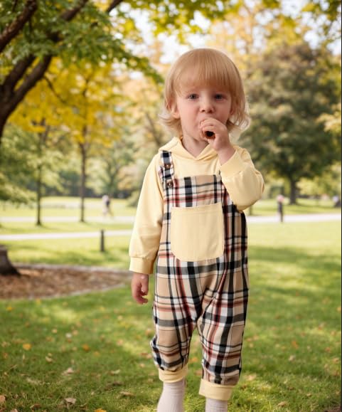 NZRVAWS Baby Boy Clothes Newborn Outfits Infant Romper Fall Winter Hoodie Pocket Pants Overalls Set NB-18M3