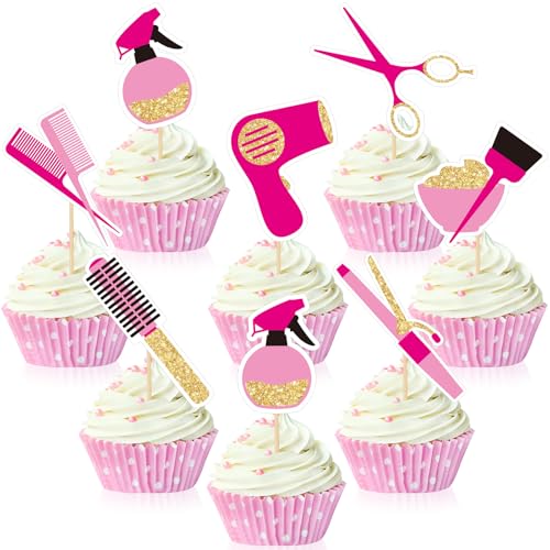 Décorations cupcake barbier paillettes anniversaire mariage EVJF