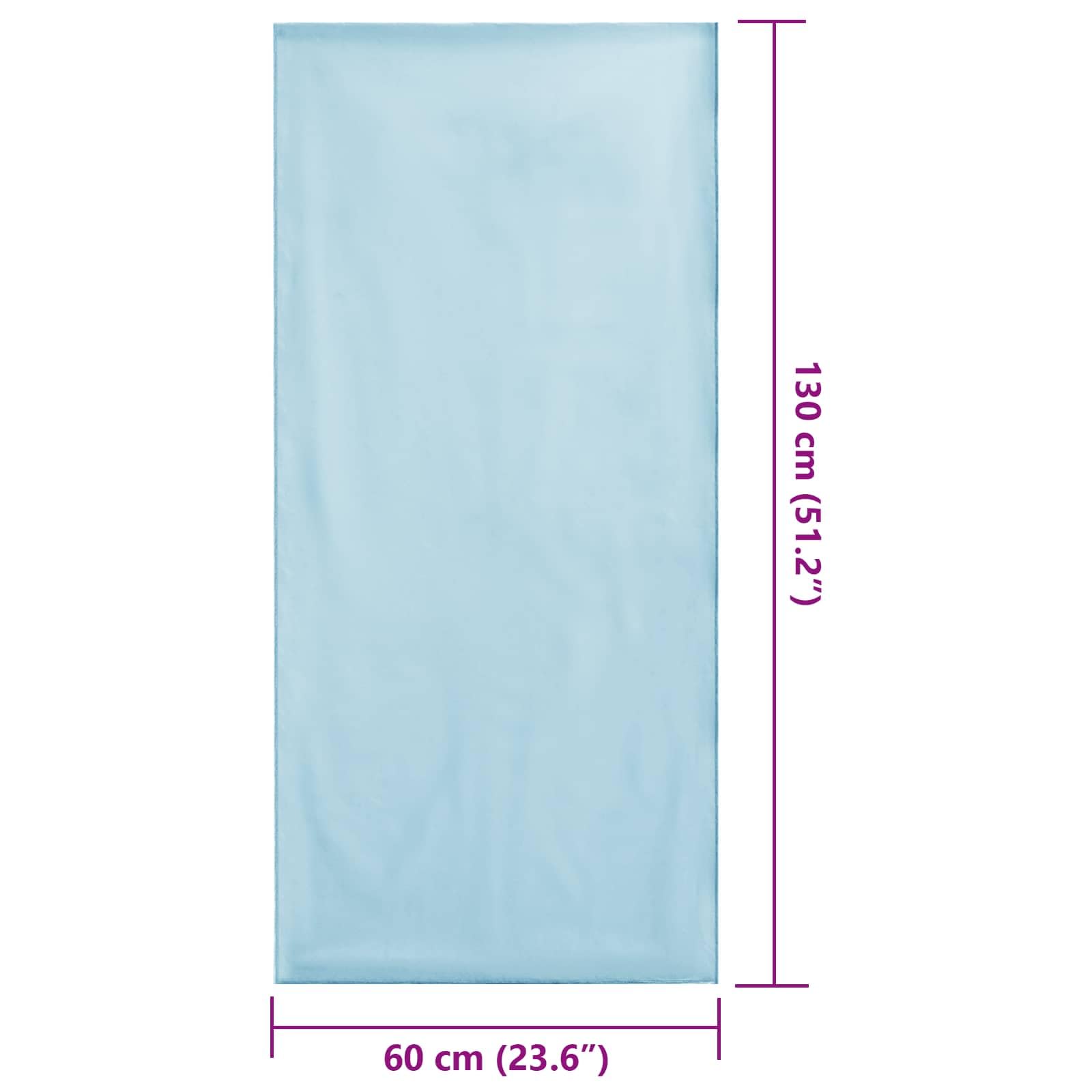 Außenstuhl Handtücher 2 pcs Blau 130 x 60 cm Polyester Polyamid schnelltrocknend saugstark mit rutschfestem Taschen-Design für Garten Terrasse Outdoor Komfort