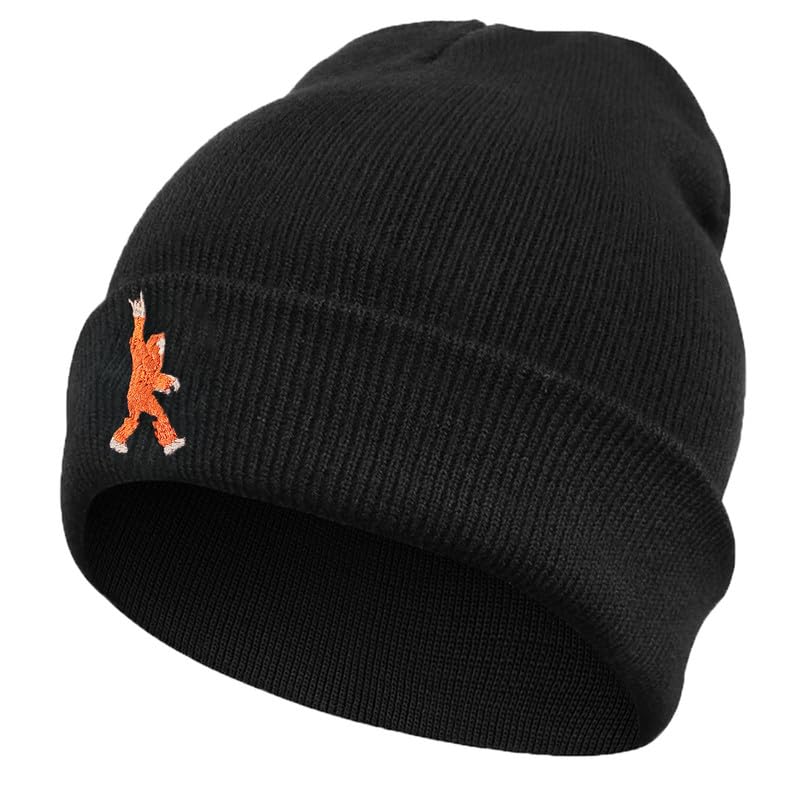 Image of Bigfoot Beanie for Men - Sasquatch Hat Winter Knit Cuffed Beanie for Women - Bigfoot Gifts for Christmas & New Year