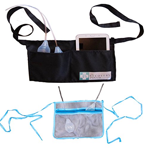 TRS Post Surgical Drain Bulb Carrier Pouch for Shower Plus Day/Night Apron Ostomy