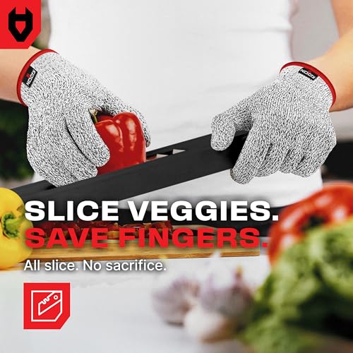 NoCry Premium Cut Resistant Gloves Food Grade — 100% Food Safe — Level 5 Meat Cutting Glove for Chefs & Butchers — Perfect Mandoline Glove or Oyster Shucking Gloves with Superior Comfort & Dexterity - image 8