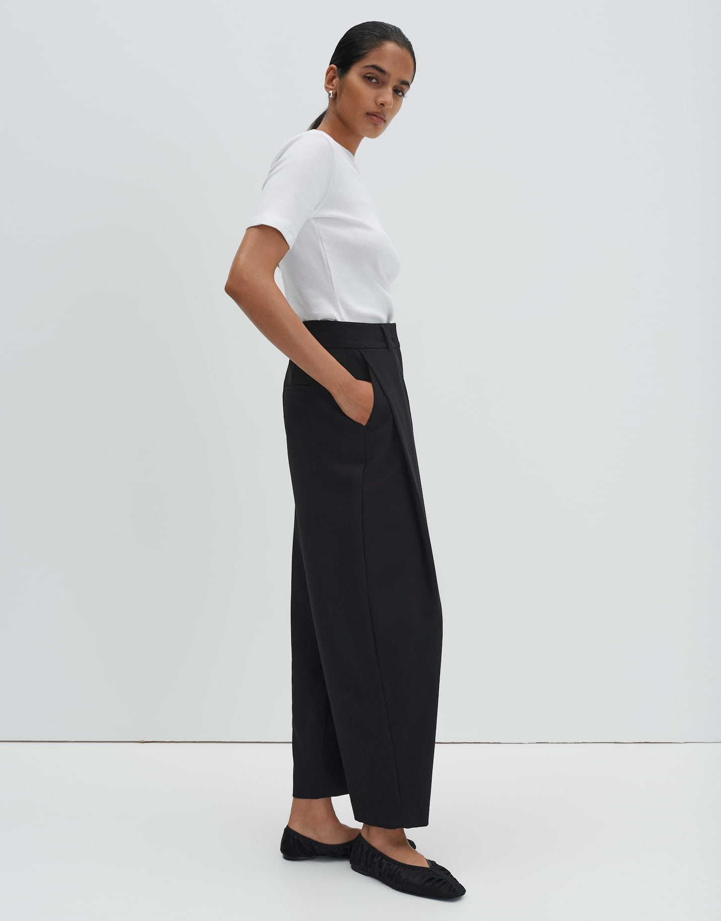 someday Damen City Pants | Catsby Barrel verkürzte City Pants mit Komfortbund
