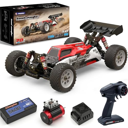 VoleRusher RC Coches RC 1/10 para adultos, 4WD de alta velocidad, camión de control remoto todo terreno, camión monstruo de control remoto todoterreno 1/10 con sistema giroscopio, velocidad máxima de