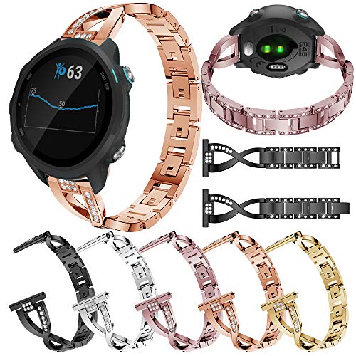 Bracelet acier inoxydable 20mm business pour montre Garmin Forerunner 645