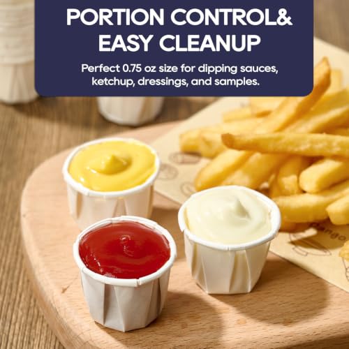 Image of LITOPAK 1000 Pack 0.75 oz Medicine Cups, 3 /4 oz Disposable Condiment Cups