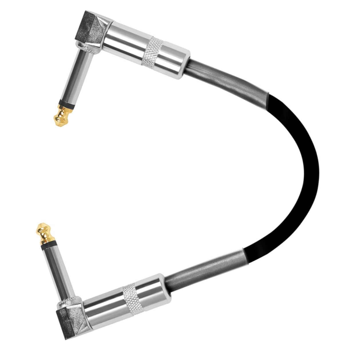 FUNOMOCYA Guitar Patch Cable Right Angle Audio Cable for Effector Connection Durable Design Noise Reduction for Sound Quality Compact and Stylish Compatible with Various Music Equipment