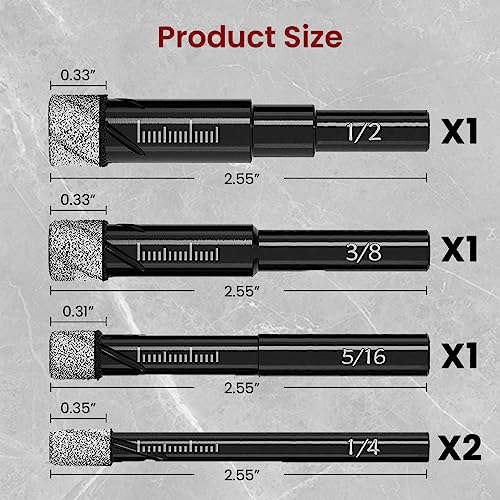 Image of Serplex Engraving Pen Precision Edge Trimming with Comfortable Secure Grip, Durable Adjustable Design, Ideal for Crafting and DIY, Includes Dry Diamond Drill Bits Set