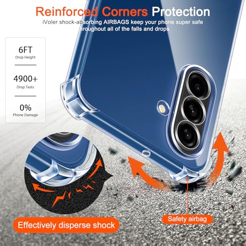 Image of Lustree Back Cover Transparent Case Compatible with Samsung Galaxy A17 | Clear + TPU Case with 4 Corner Air Cushion Protection & Camera Protection | Slim& Stylus Cover
