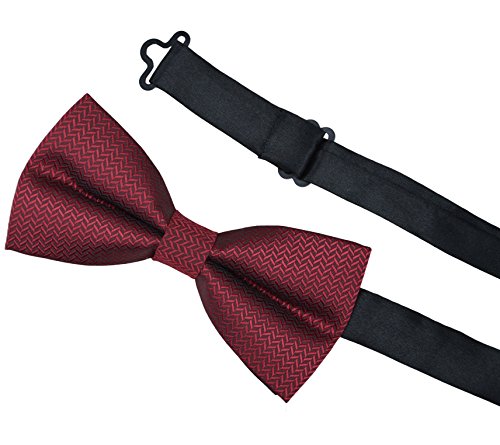 Image of Bow Tie for Men & Boys, Pre-Tied Bowtie Adjustable 9-18in, for Formal Tuxedo, Prom Party, Wedding
