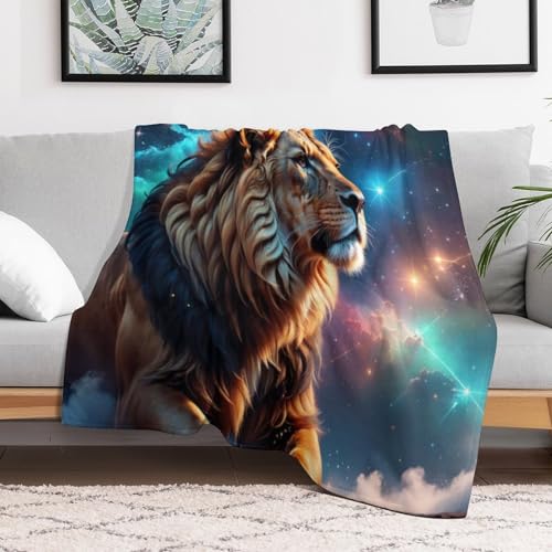 Couverture polaire lion plaid couverture flannel douce 140x180