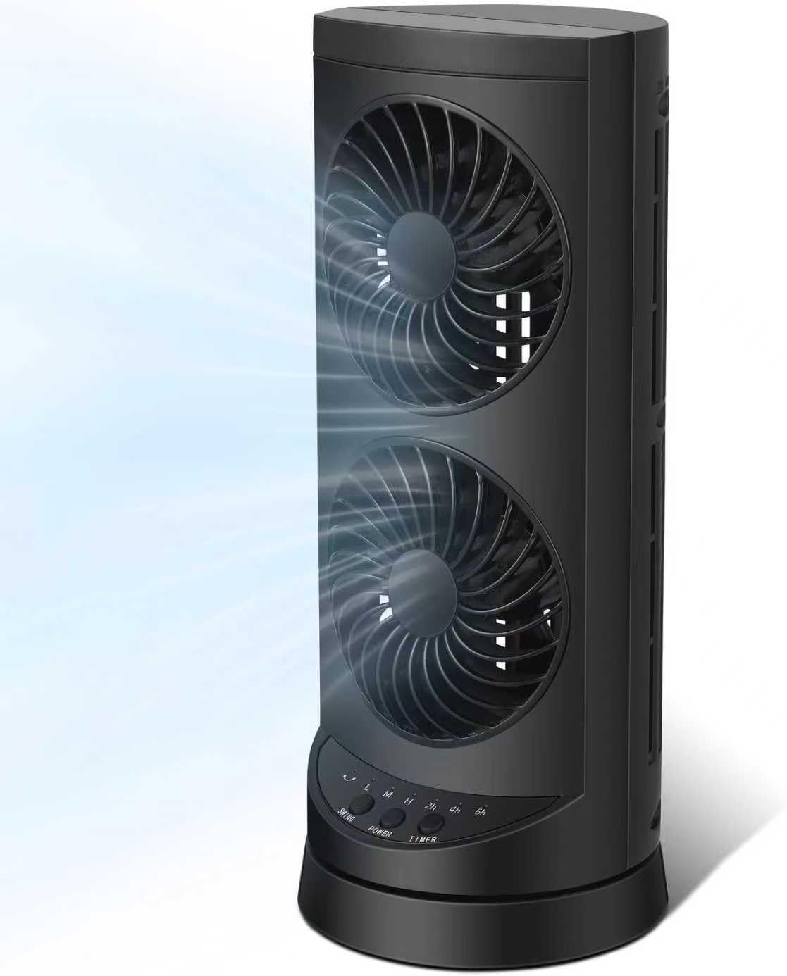 Tower Fan, Oscillating Tower Cooling Fan with Remote, Unique 7° Tilt Setting, LED Display, 4 Modes and 3 Speeds, Up to 12H Timer, 42 Inch Powerful Portable Floor Standing Fans For Bedroom Office Use