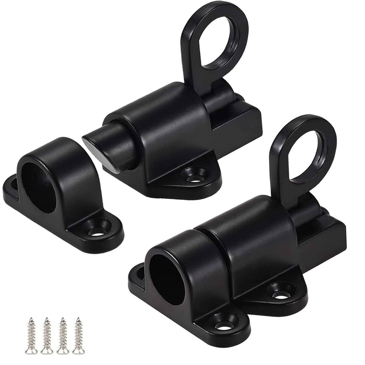 Buy Spring Loaded Latch Slide Lock for Door SelfClosing Barrel Bolt Latch ATTHW® 2 Pack
