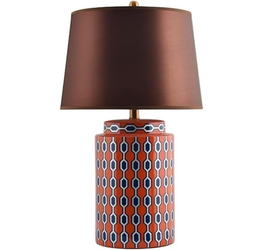 AZHKJKZH Table Lamp Cylindrical Spot Bedside Lamp Linen Fabric Nightstand For Bedroom Office For Home(B)