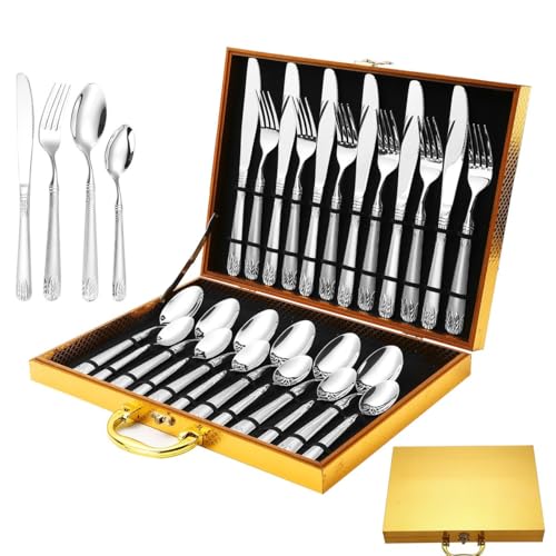 Set Cuchillos Cocina 24 Piezas Acero Inox