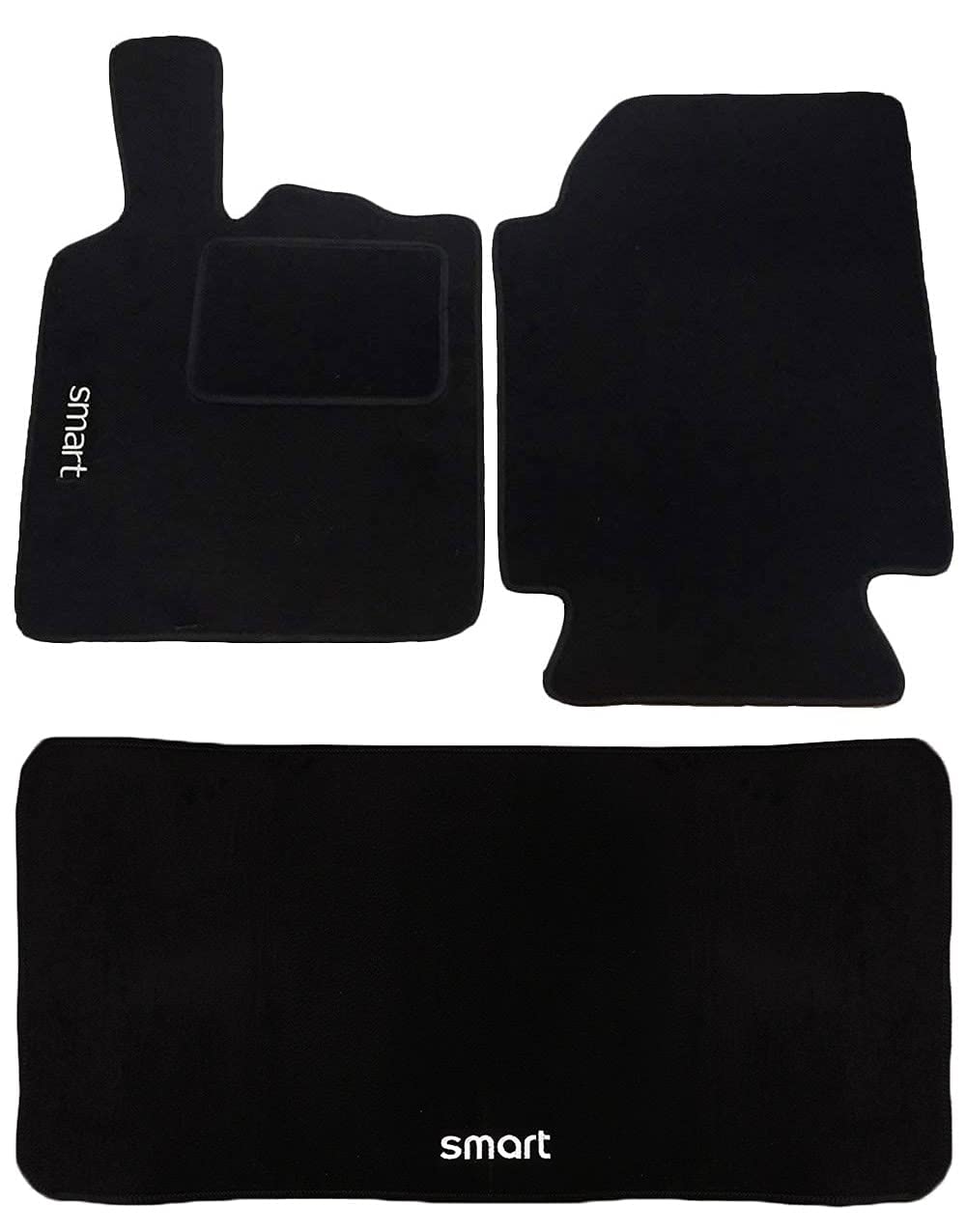 Tappetini Auto Per Smart 1 Serie - Moquette Nera Con Battitacco - Modello W450 Sagomato - Foto 2