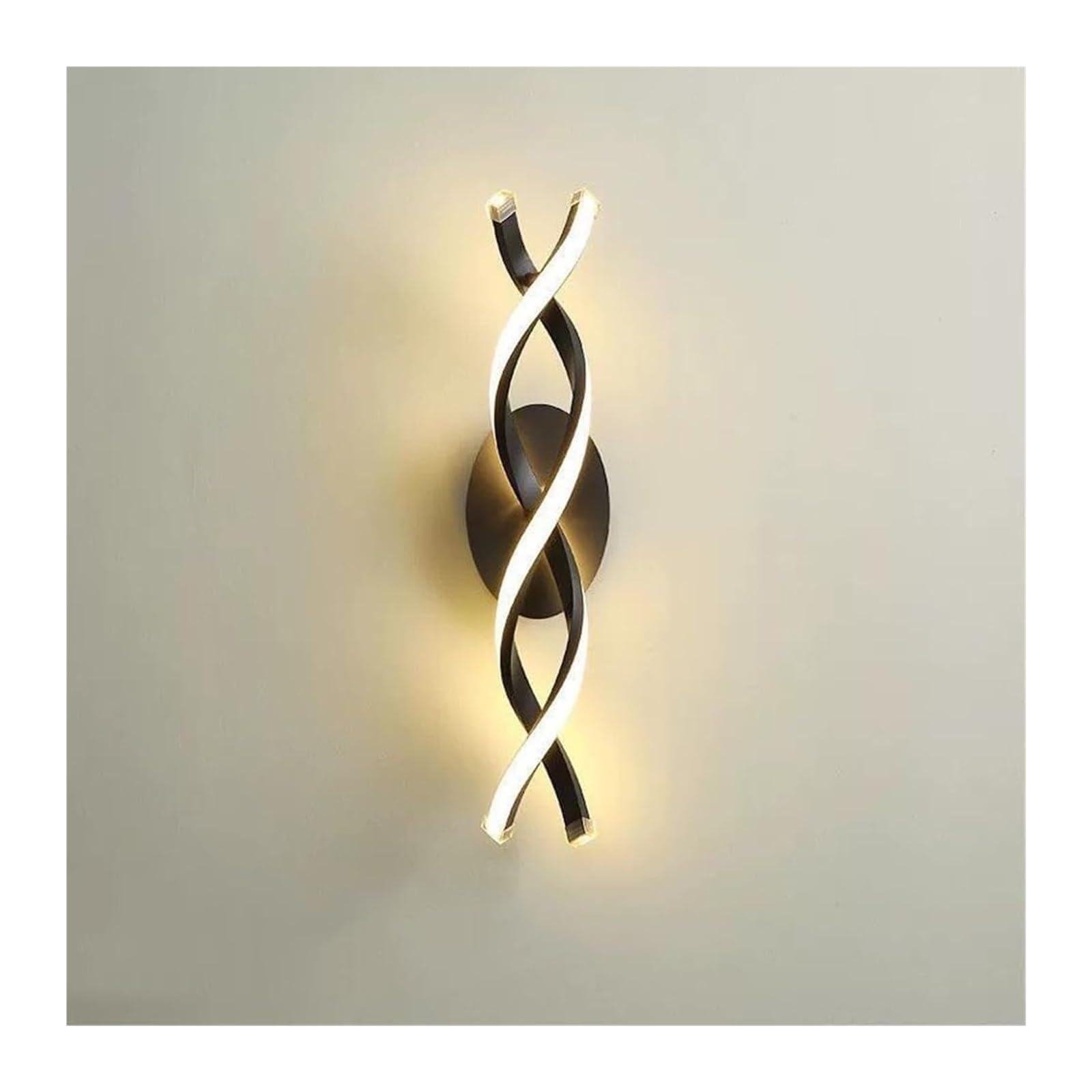 VDOQTLJT Spiral Shape Wall Lamp Bedside LED Light - Style Stair Sconce Lamps sconces(5V,Tricolor light)