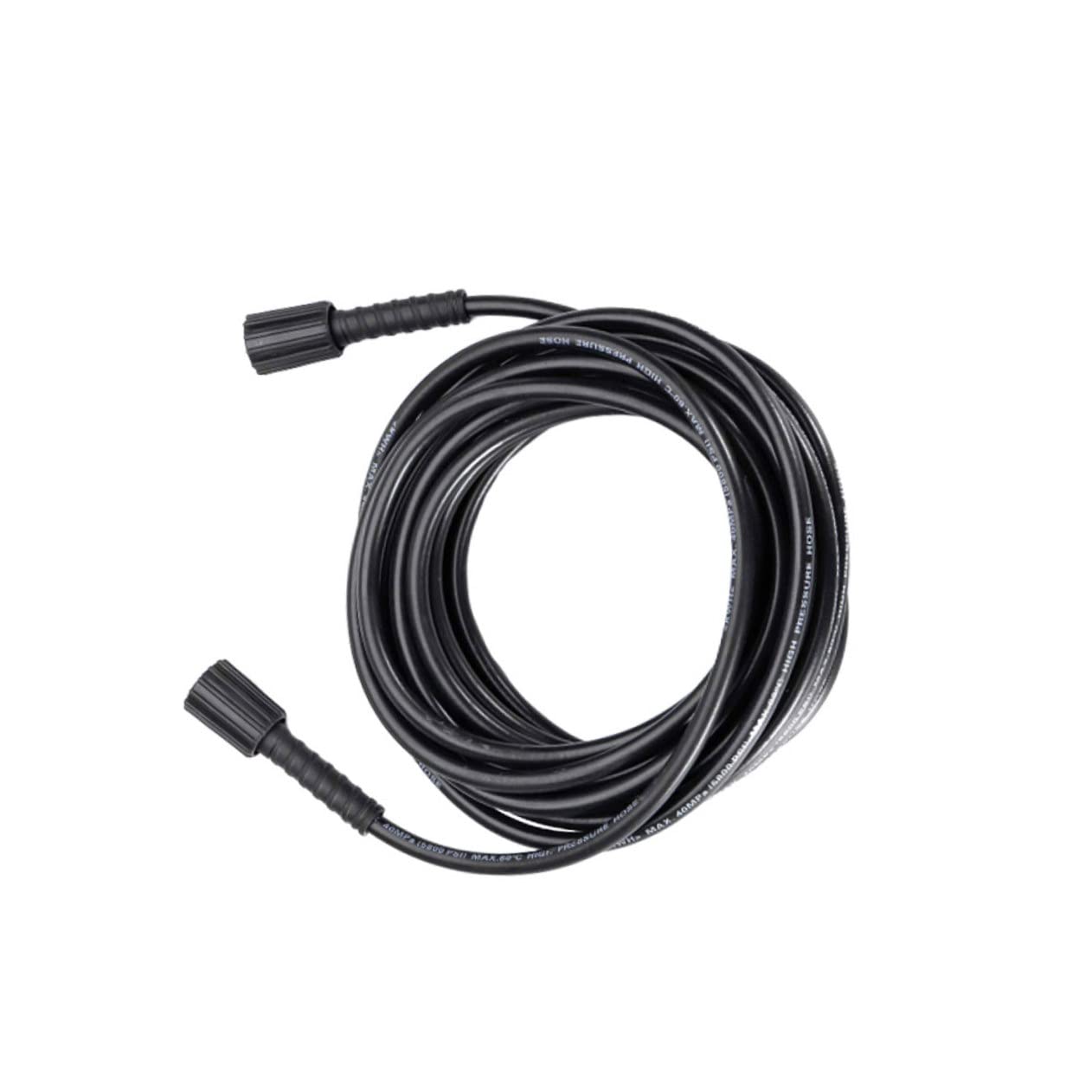 Manguera de Goma para Hidrolimpiadora de Alta Presión, Doble Extremo, Conexión Hembra 22mm, Resistente a Torsiones, para Lavado de Autos