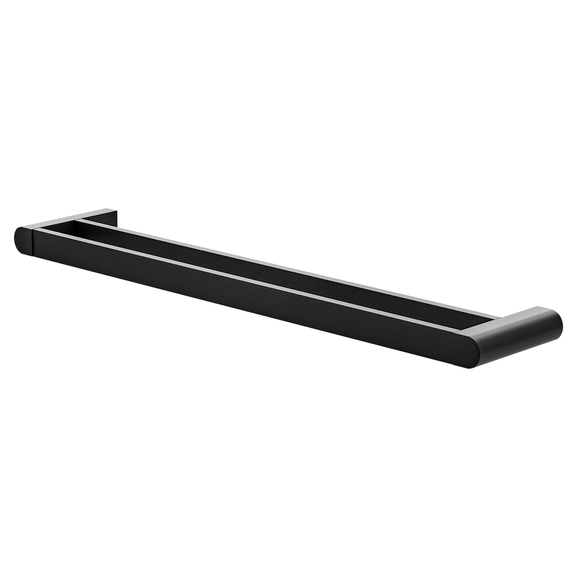 Amig Matt Schwarz - Double Bar Bathroom Towel Rail Mod. Oma-1 | Wall-Mounted Towel Holder Screws Included | 640 X 125 X 30 Mm | Zamak | Matt Black