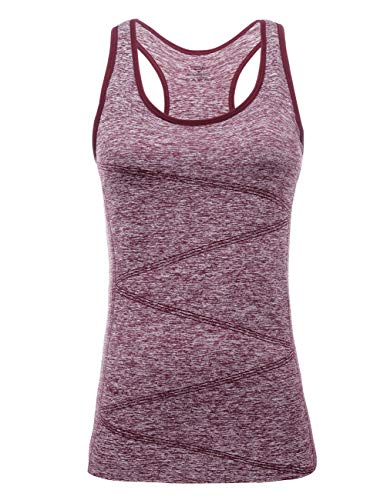 Disbest Yoga Tank Top, Women's Performance Stretchy Quick Dry Sports Workout Running Top Vest with Removable Pads
