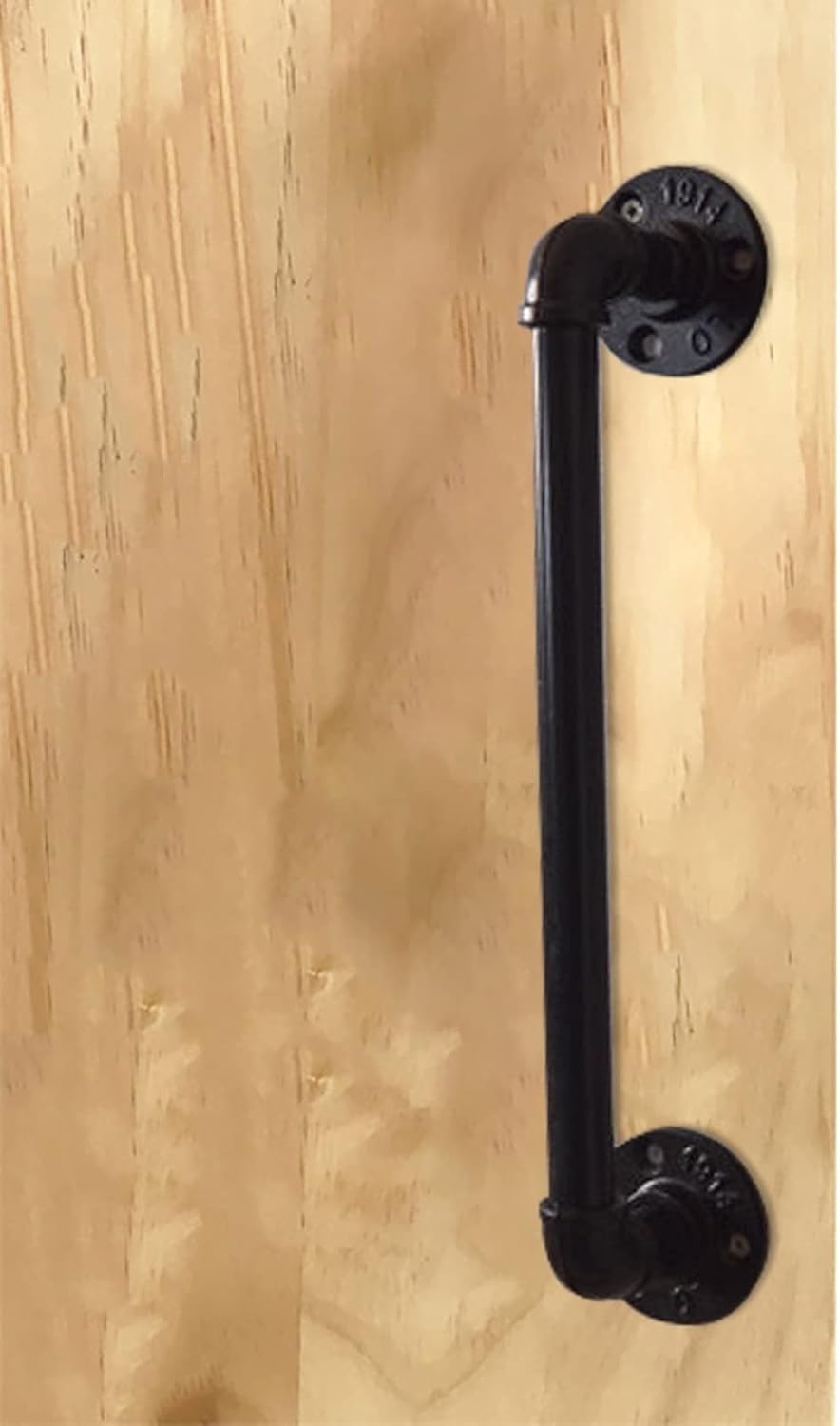 Door Pull Handles Internal External Wrought Iron Grab Bar Handle Heavy Duty Sliding Pulls Gate Barn Shed Garage Cabinet Handles Replacement Hardware Sets (Size : 40cm (16 inch))