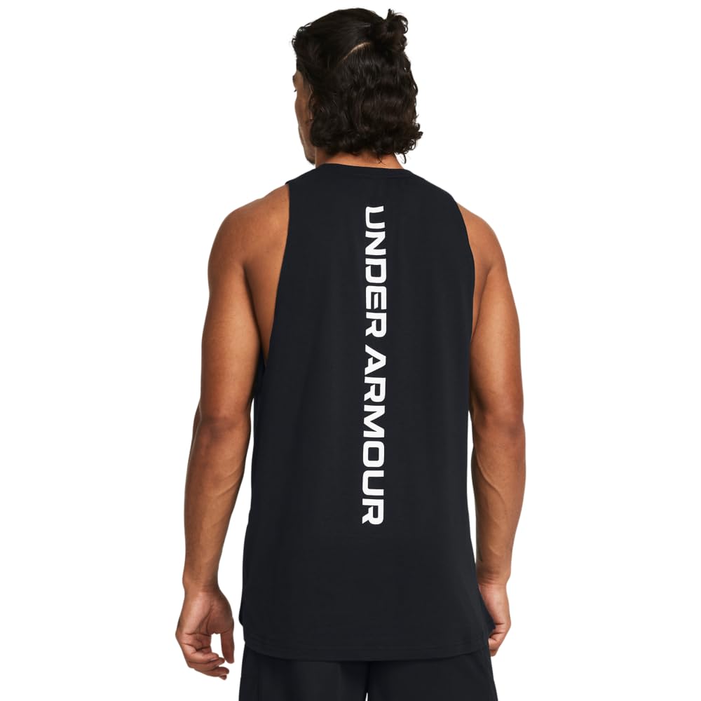 Under Armour Bez rękawów Mężczyźni Baseline Cotton Basketball Tank Top