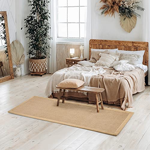 Sisal Runner Rug,Hand Woven Area Rugs,2'×5',For Living Room,Bedroom,Hallways,Kitchen,Entryway Carpet,Latex Bottom,Non-Slip #TOP3