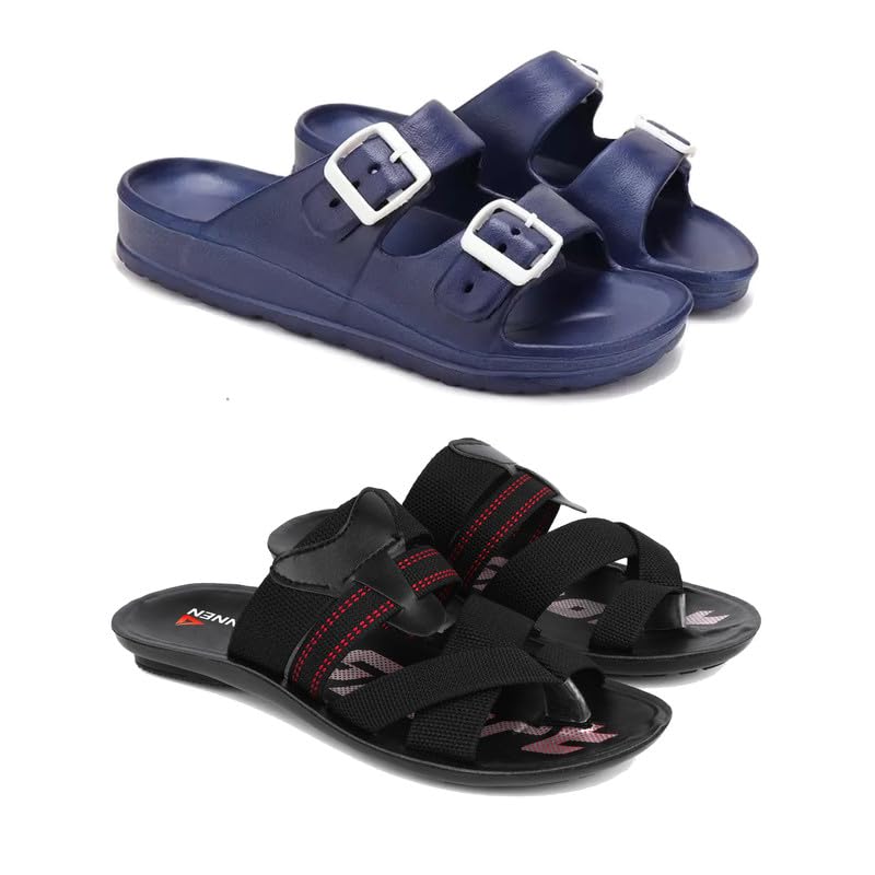 WINGSCRAFT Men's Rover Lightweight Comfortable| Slides|Clogs| Sandals with Adjustable Back Strap for Men Multicolor-Combo(AE)-3116-3127-picture-25