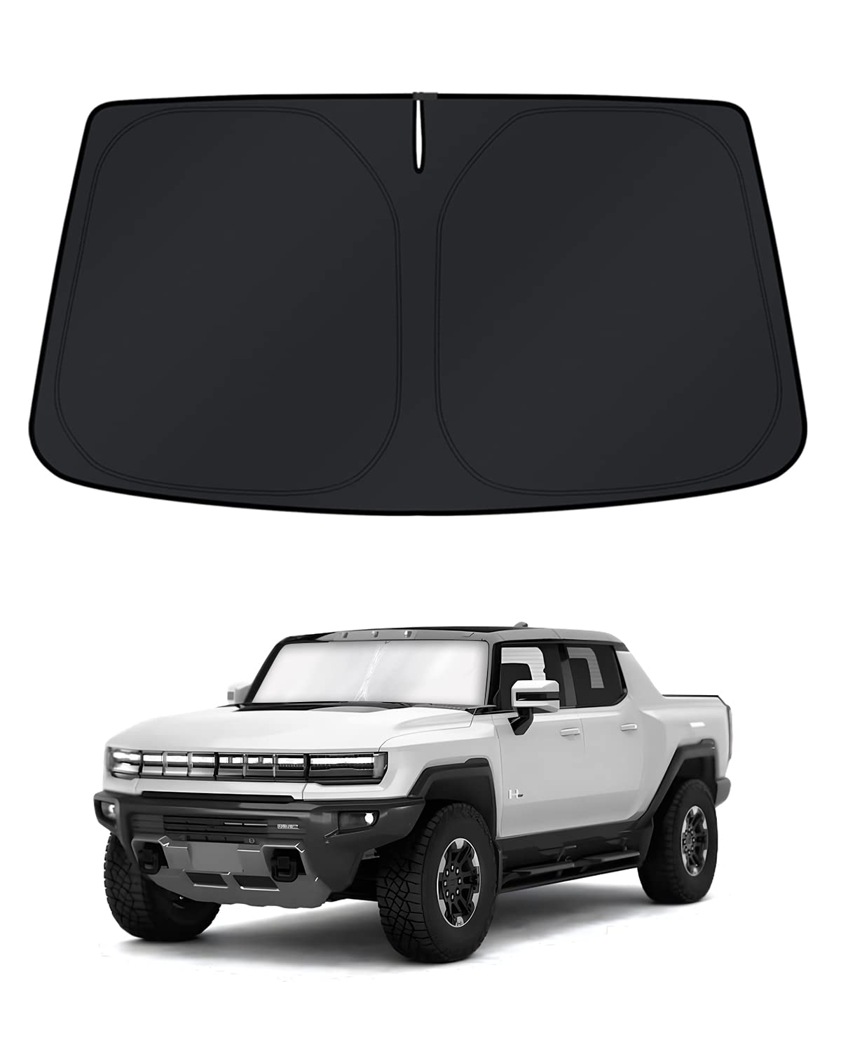 Windshield Sun Shade for GMC Hummer EV 2022-2023 2024 2025 2026 Window Accessories Shade Sun Cover Foldable Block UV Rays Keep Car Cooler