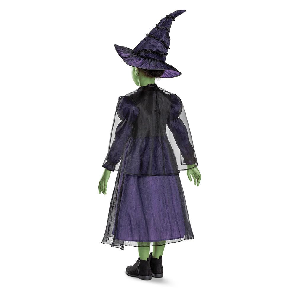 Wicked Elphaba Kids Fancy Dress, Includes Detailed Hat and Outfit with Mesh Cape, Officially Licensed - Image 2