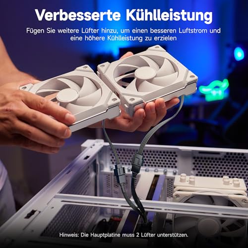 Cable Matters 2er-Pack 2-Wege 4-Pin PWM Kabel des Lüfterverteilers, 10 cm – Ansicht 3