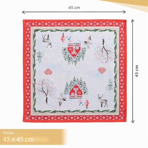Maison d'Hermine Stoffservietten 100% Baumwolle (45 cm x 45cm, 4er-Set) – Ansicht 4