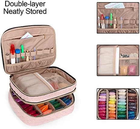 LoDrid Needle Felting Kit, 40 Colors Wool Roving(3g), Portable Storage Bag with Needle Felting Supplies, Craft Carry Case with DIY Felting Starter Set for Adults Kids, Dusty Rose (Patented Design)