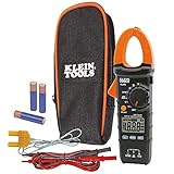 Klein Tools CL210 Digital Clamp Meter Electrical Tester for AC Current, AC/DC Voltage, Resistance and Continuity, and Temperature