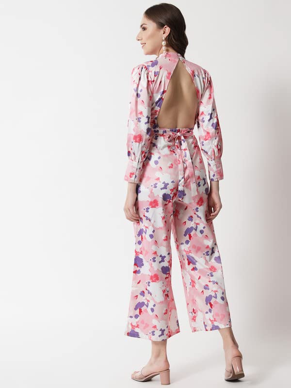 Image of THE DRY STATE Women's Smocked Jumpsuit Shoulder Tie Up