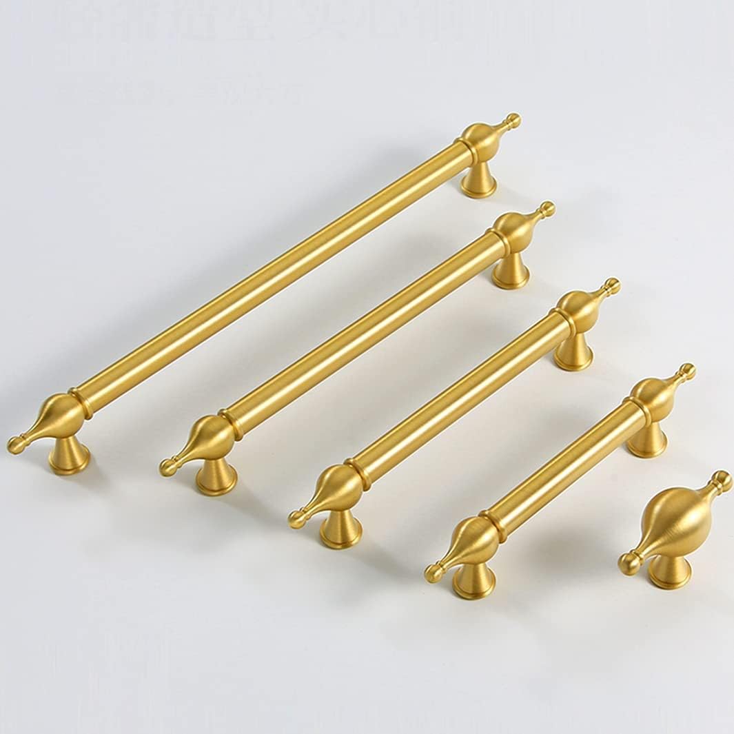 Kitchen Cabinet Bar Handle Furniture Drawer Pulls Cuoboard Knobs Wardrobe Handles Solid Brass Cabinet Cupboard Handle Gold Drawer Handles Drawer Furniture Handles Door Handle Set for Kitchen Bedroom (
