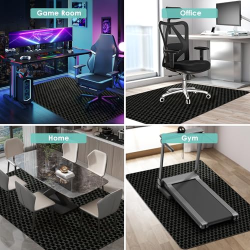 Image of Vicwe Office Chair Mat for Hardwood Floor, 48 inch x 40 inch Large Chair Mats, Gaming Chair Mat for Hardwood, Easy Glide for Chairs, Multi-Purpose Floor Protector Desk Chair Mats for Home Office