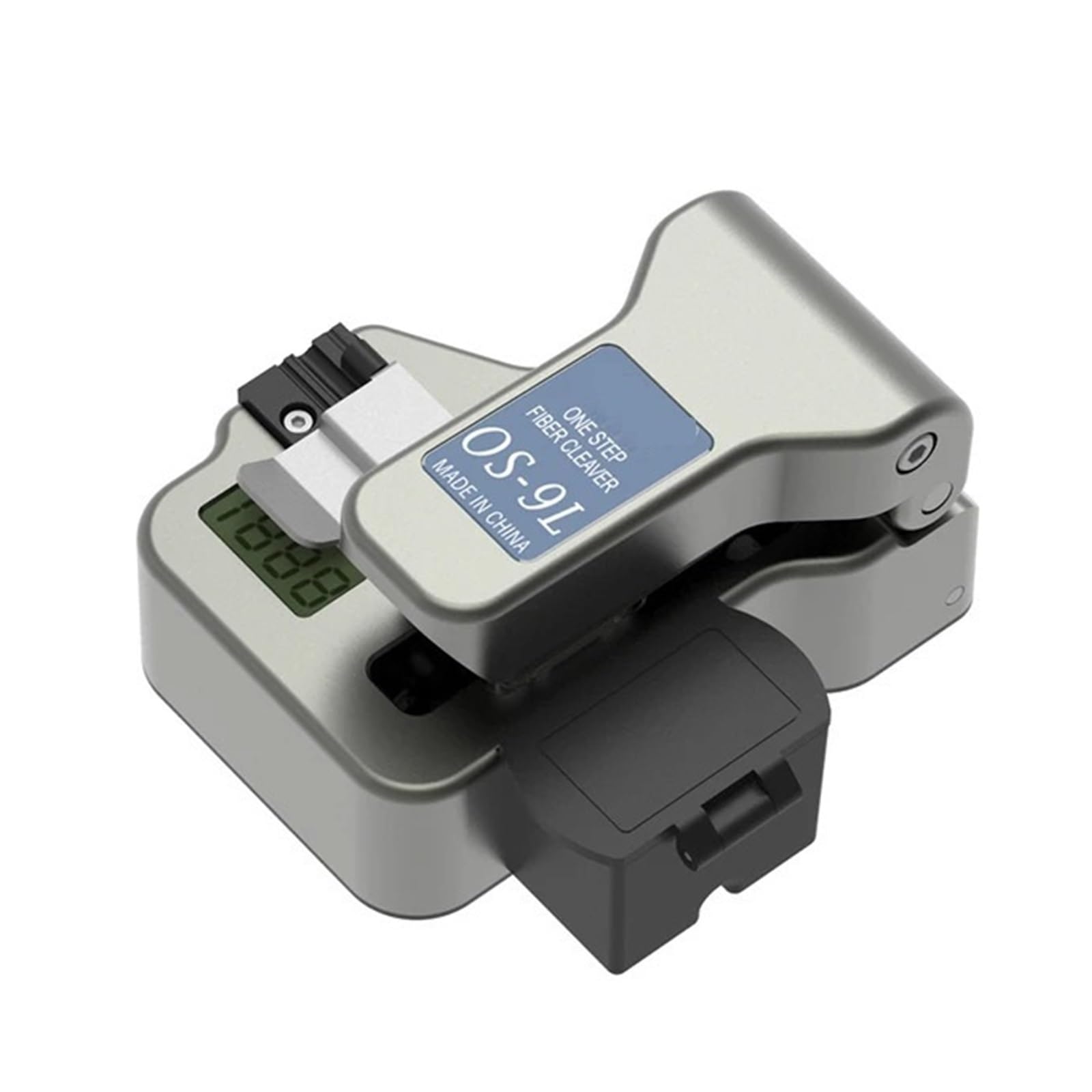 Optical Fiber Cleaver, OS- 9L Optical Fiber Cleaver one Step Cutting Cleavers Digital Counter 50000 Times Cleaves Automatic(Gris)