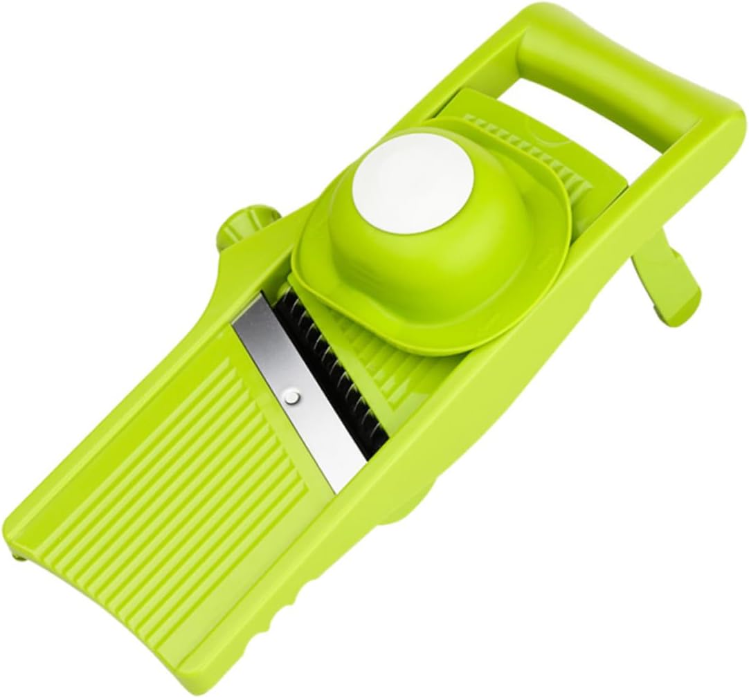 Toyvian Multipurpose Potato Chopper and Vegetable Slicer Kitchen Grater Handheld Green Tool for Fruit, Ginger, and Vegetable Cutting in Home Cooking