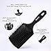 Baasha Large Square Paddle Brushs for Hair Women Large Hair Brushes for Women Hairbrushes Detangling for Long Hair Flat Hair Brush for Detangling Women Paddle Hair Brush For Straightening Black