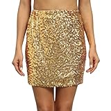 Gonna con paillettes dorata