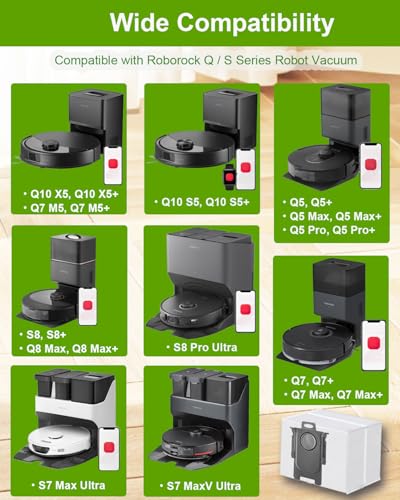 Image of ApexOne 18 Pack Q10 Q7 Q5 Dust Bags for Roborock Q7 M5+, Q10 S5+ /Q10 X5+, S8+, S8 Pro Ultra, Q7 Max+ /Max, Q5 Max+, Q8 Max+, S7 Pro Ultra, Q5, Q5+, Q7, S7 MaxV Ultra Robot Vacumm Cleaner, 3L Capacity
