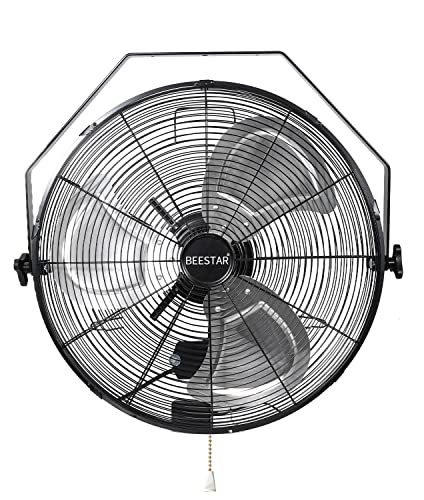 BEESTAR 18 inch High Velocity Wall Mount Fan,Industrial Fan with 3 Speed Commercial Ventilation,Easy...