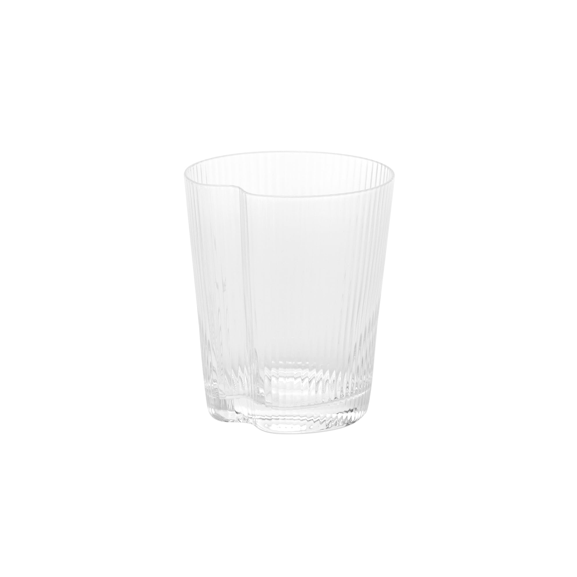 Zafferano Handy Becher Geriffelte Bunte Trinkgläser 6er Set, Bunte Wassergläser 335 ml, Klar, Stapelbar, Spülmaschinenfest