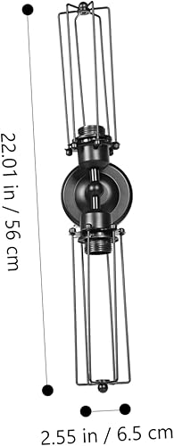 Miniatura 6 de Lámpara de pared de hierro industrial vintage de doble cabeza para pasillo, dormitorio, bar y sala de estar, elegante iluminación de pared,